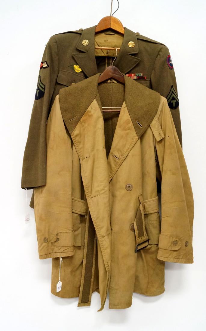 LOT (2) US ARMY UNIFORM JACKET AND OVERCOAT (1 of 1)