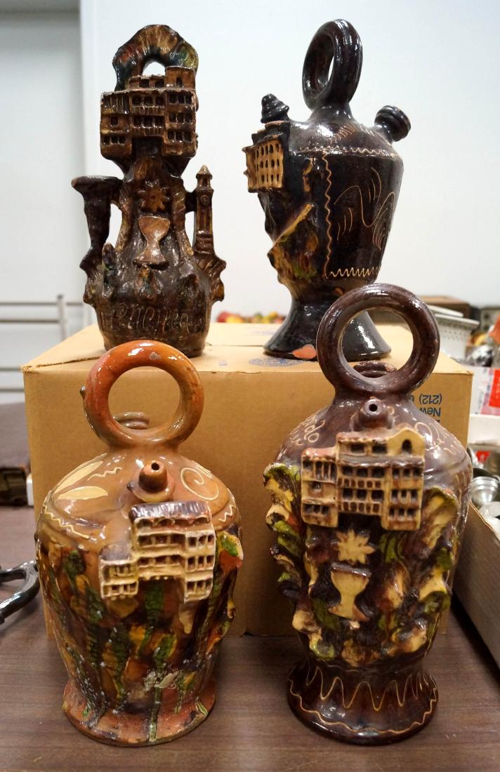 LOT (4) MEXICAN POTTERY JUGS (1 of 1)