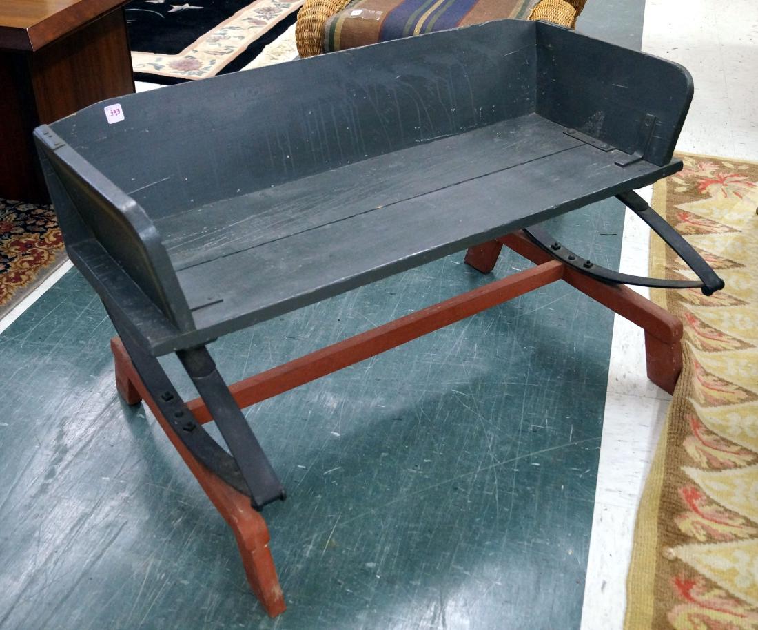 VINTAGE BUGGY SEAT BENCH, 19TH CENTURY. HEIGHT 23"; (1 of 1)