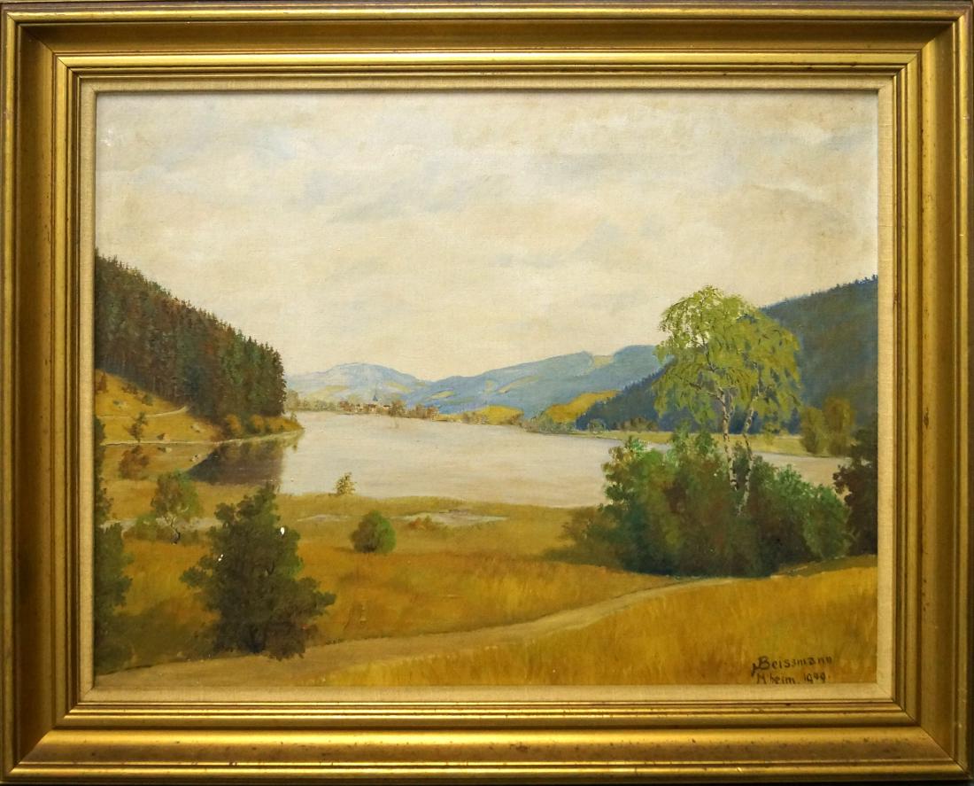 GERMAN SCHOOL (20TH CENTURY), OIL ON CANVAS, RIVER (1 of 1)