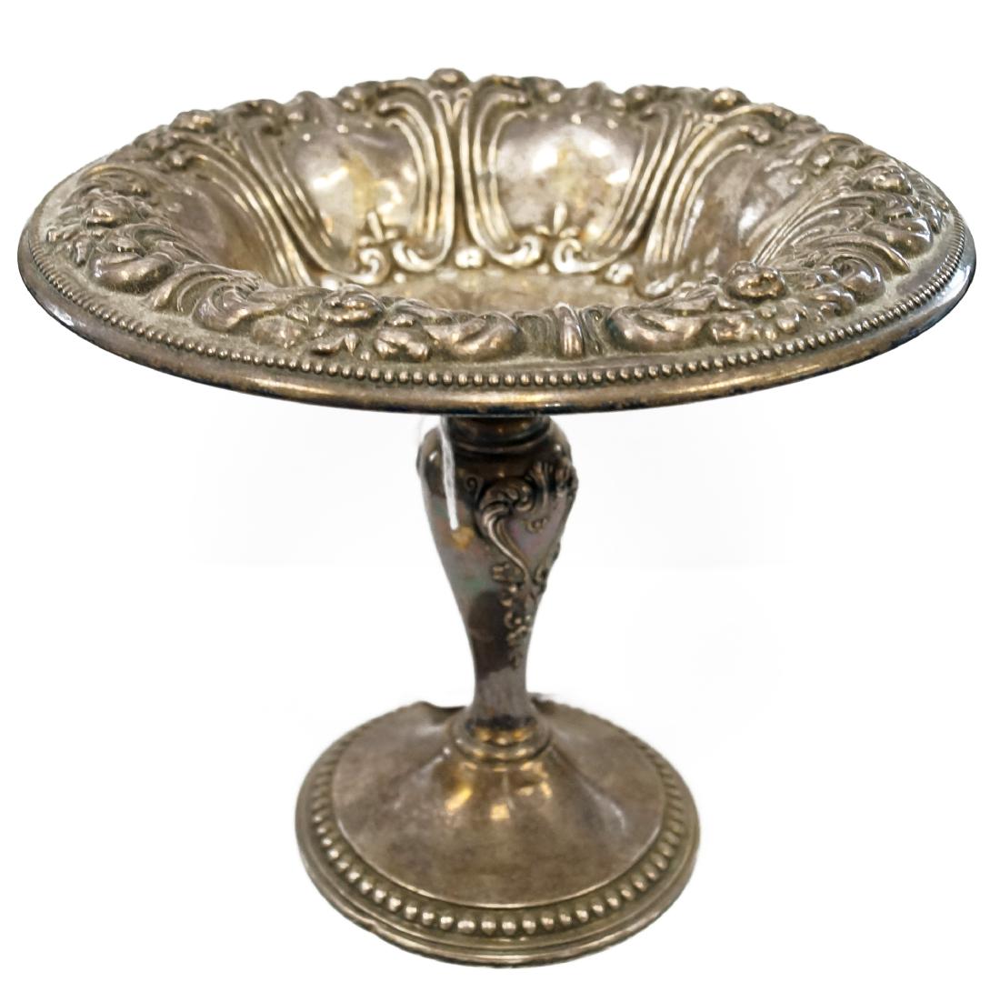 FRANK WHITING ART NOUVEAU COMPOTE, #1135. HEIGHT 5"; (1 of 2)