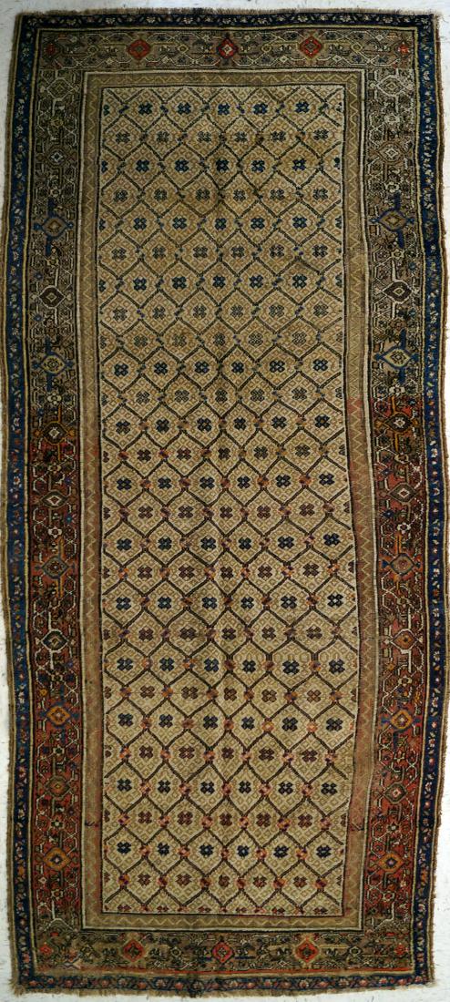 ANTIQUE SERAB CORRIDOR RUG. 3'9" X 10'4" (1 of 2)