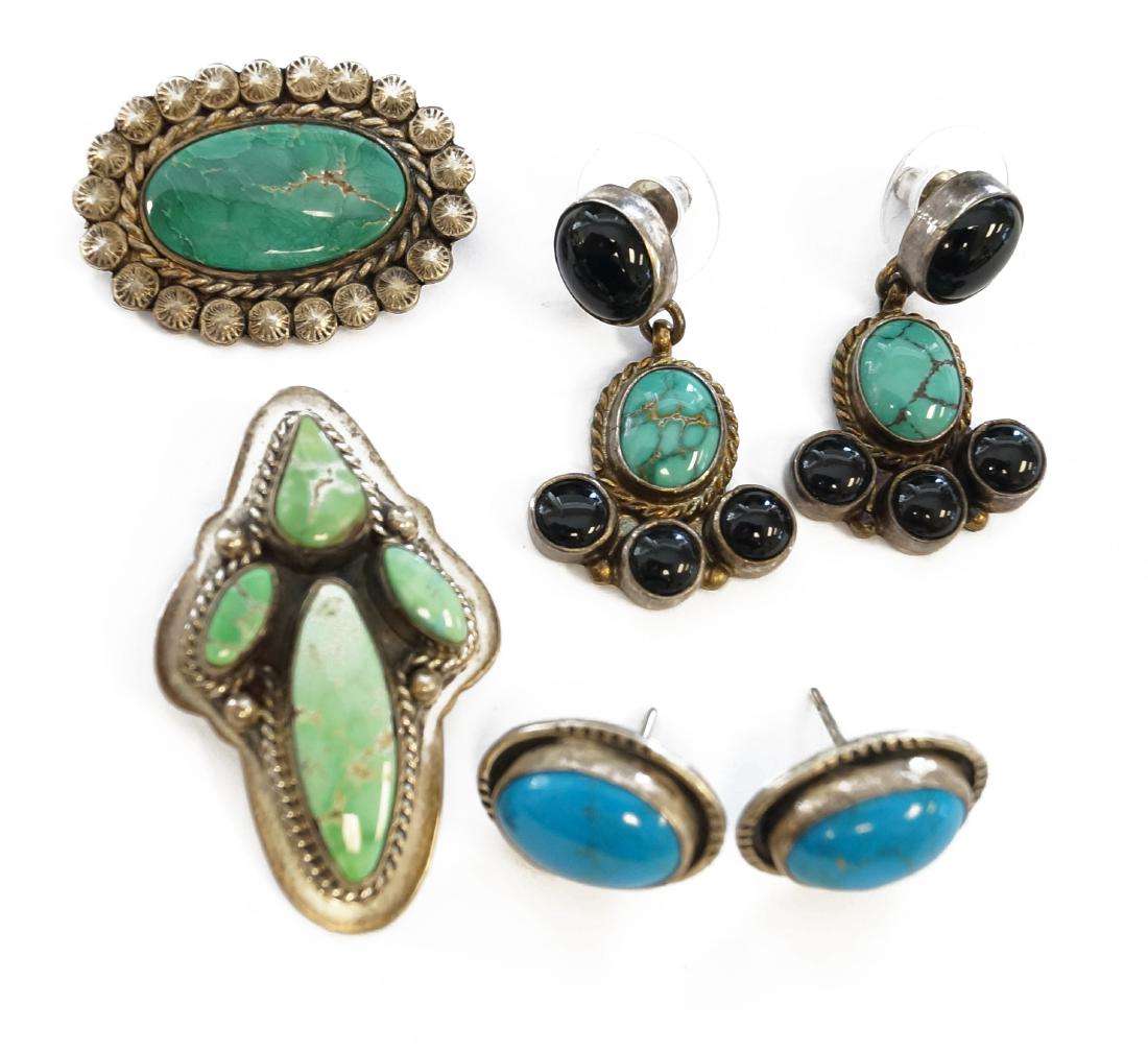 LOT ASSORTED SOUTHWEST AMERICAN INDIAN SILVER/STERLING (1 of 2)