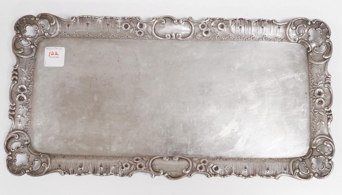 AUSTRIA-HUNGARY 800 SILVER RECTANGULAR SHAPE TRAY. 8 X (1 of 2)