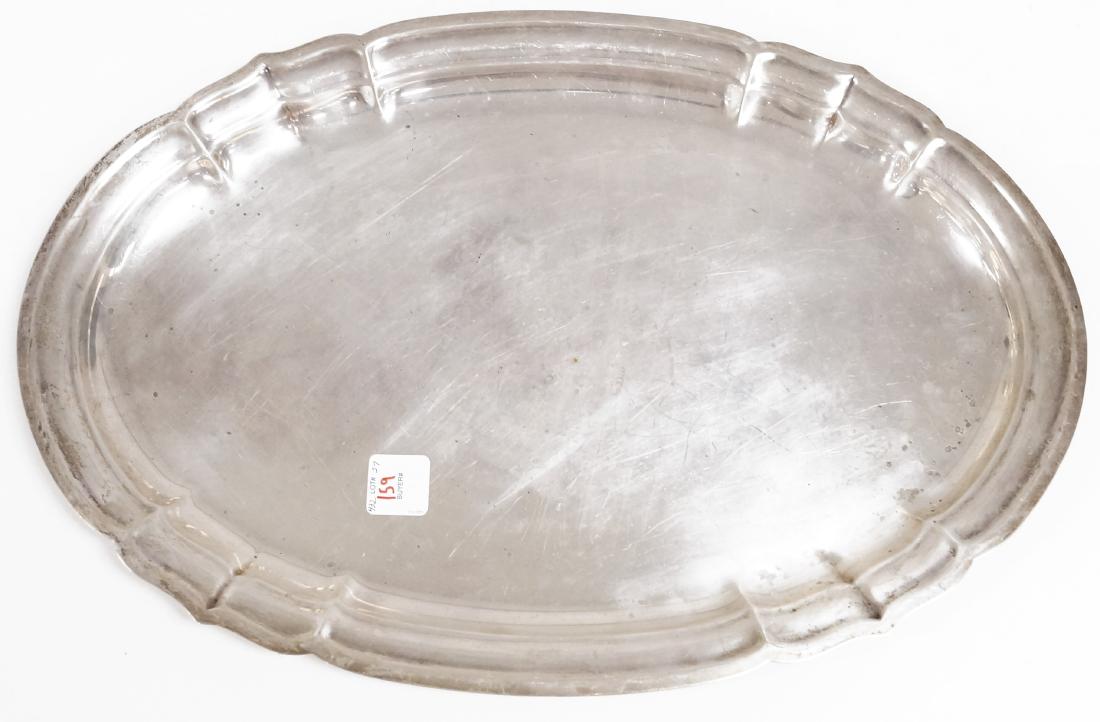 REED & BARTON "NEWPORT" STERLING OVAL TRAY. 12 X 17 (1 of 2)