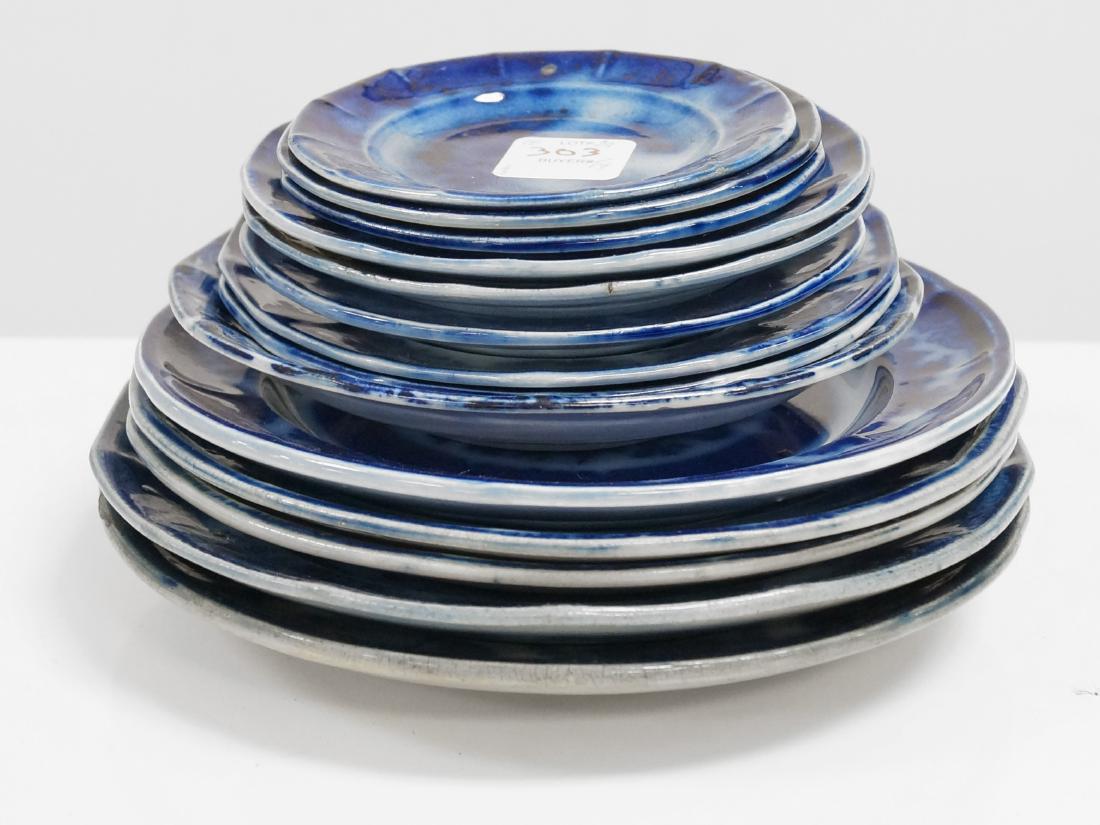LOT (14) FLOW BLUE PORCELAIN INCLUDING T.J. & J MAYER (1 of 3)