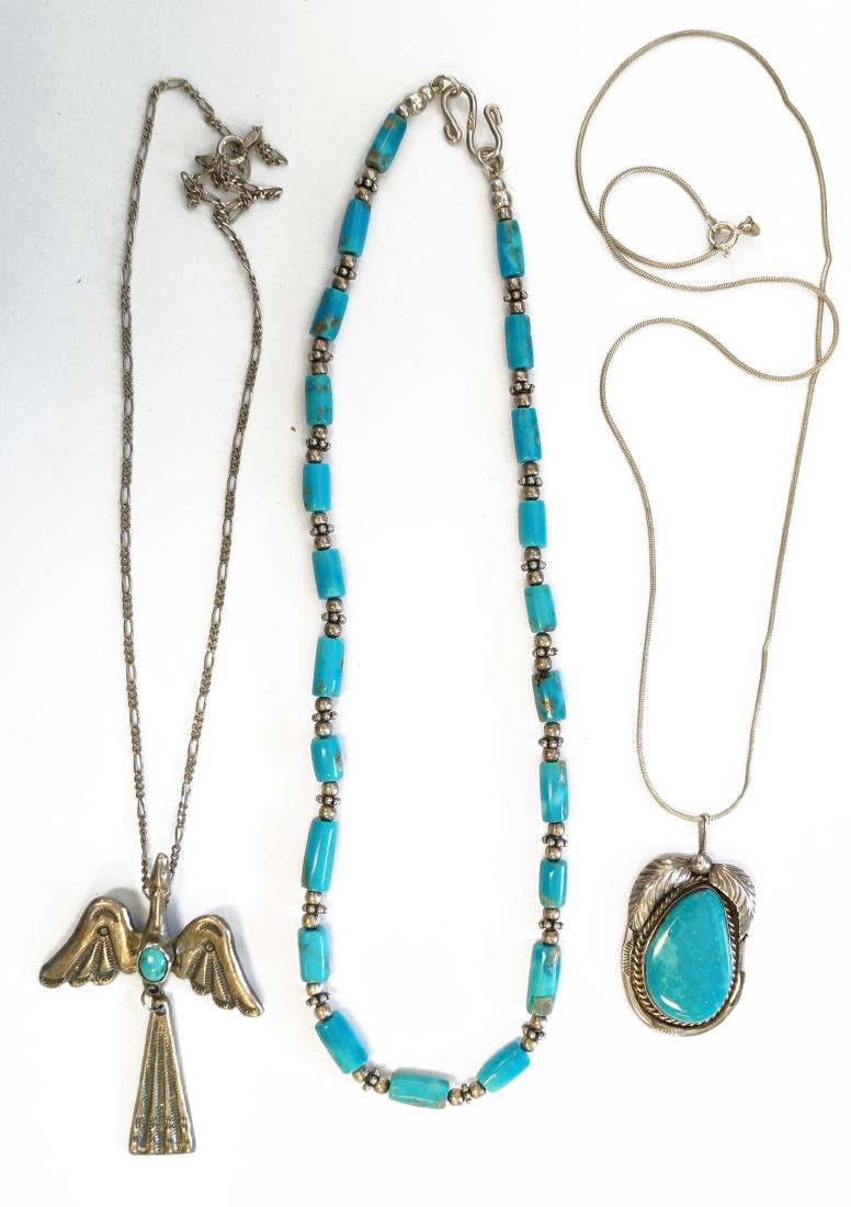 LOT (3) SOUTHWEST AMERICAN INDIAN STERLING AND (1 of 1)