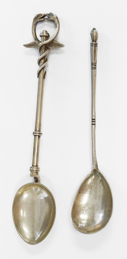 LOT (2) SILVER SPOONS INCLUDING NIELLO ENAMEL AND 925 (1 of 1)
