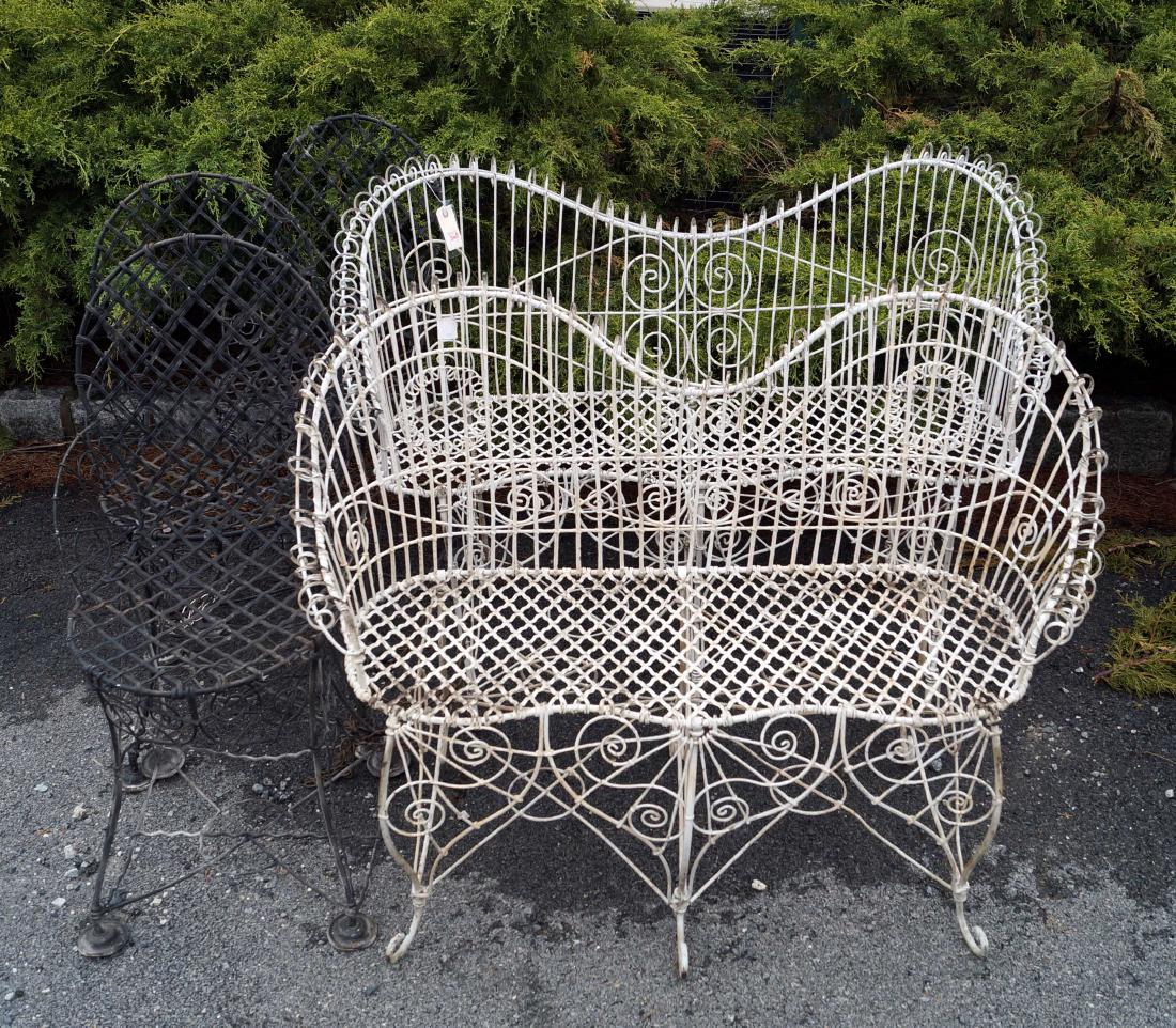 LOT (5) VINTAGE WIRE WORK INCLUDING (2) SETTEE'S, (1 of 2)