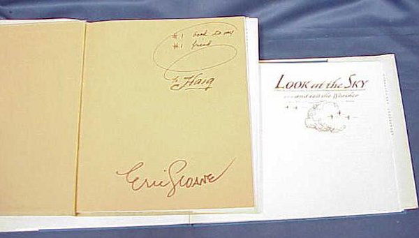 LOT (2) ERIC SLOANE VOLUMES: LOT (2) ERIC SLOANE INCLUDING LOOK AT THE SKY, 1970 (DJ); FOR SPACIOUS SKIES, 1978 (SIGN/INSCRIBED - DJ).