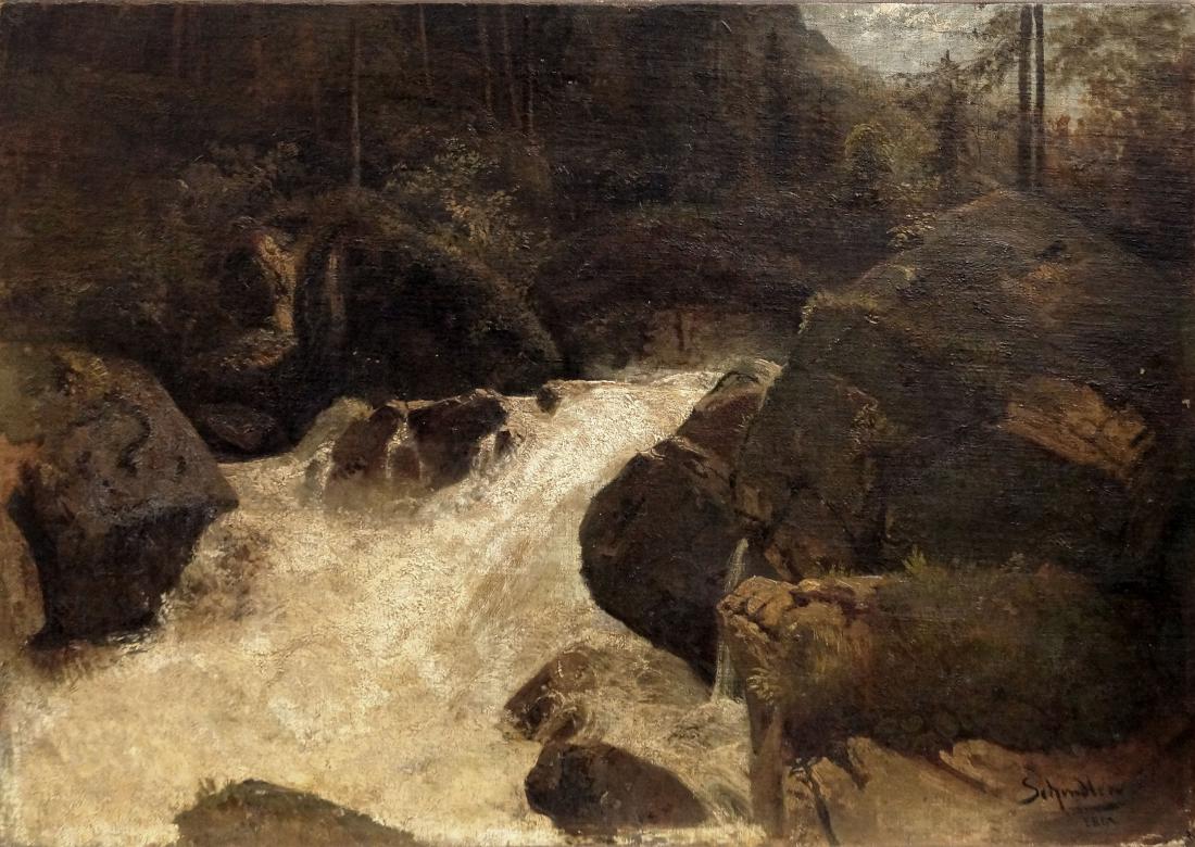 EMIL JAKOB SCHINDLER (GERMAN 1842-1892), OIL ON CANVAS, (1 of 2)