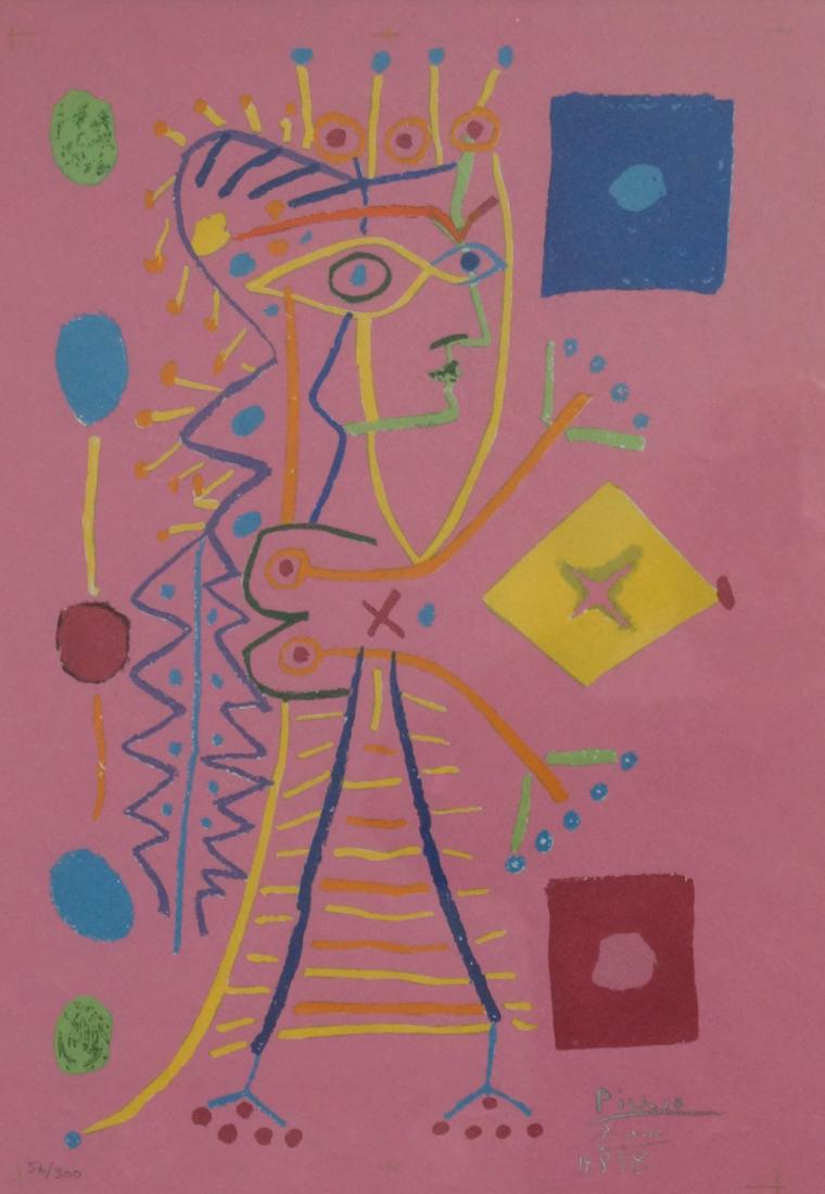 AFTER PABLO PICASSO, GICLEE, "PINK JACQUELINE", (1 of 3)