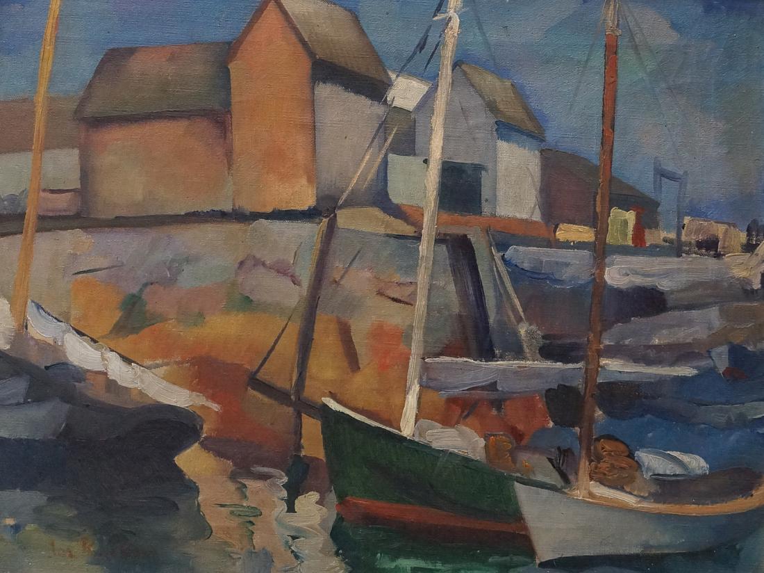 JOSEPH RASKIN (NY 1897-1981), OIL ON CANVAS, GLOUCESTER (1 of 2)