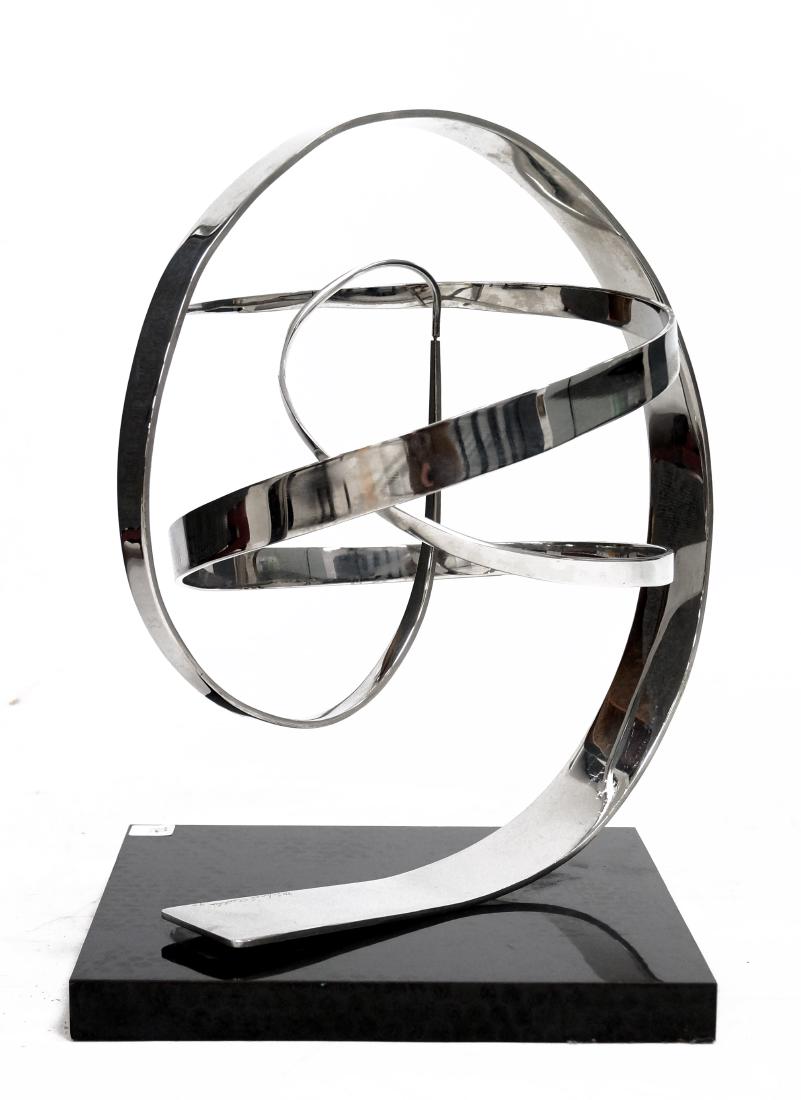 MICHAEL CUTLER (AMERICAN 20TH CENTURY), CHROME STEEL (1 of 2)
