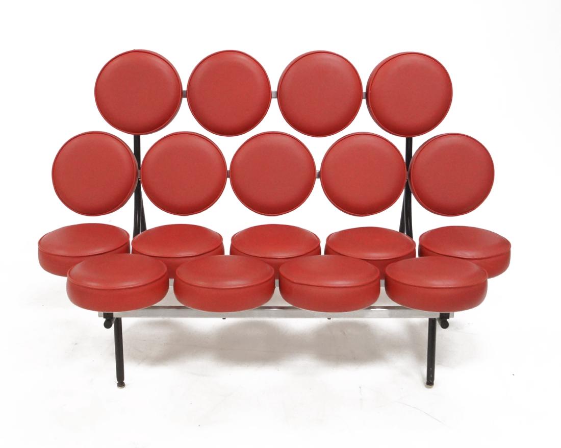 GEORGE NELSON/HERMAN MILLER MARSHMALLOW SOFA, SIGNED. (1 of 4)