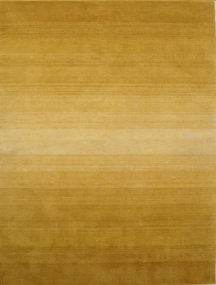 HAND LOOMED GOLD RUG. 5 X 8' (1 of 2)