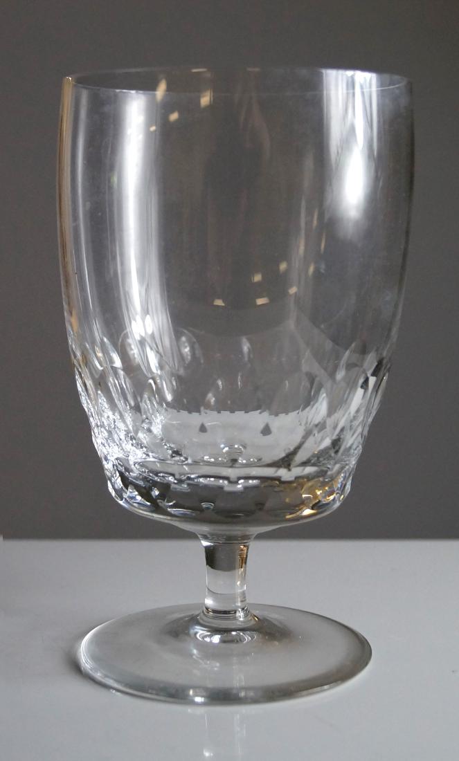 SET (11) CUT CRYSTAL WATER GOBLETS WITH FOOTED BASE. (1 of 1)