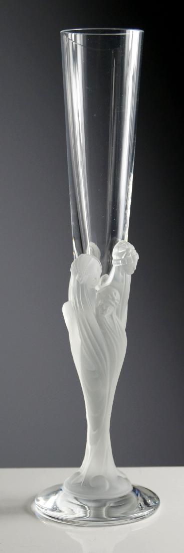 SET (4) ERTE CHAMPAGNE FLUTES. HEIGHT 12" (WITH BOXES) (1 of 2)