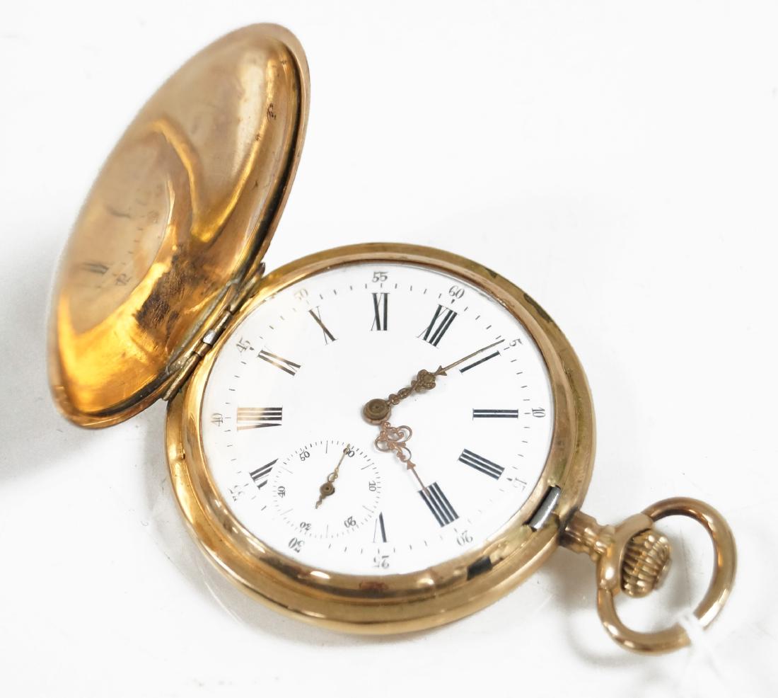 CONTINENTAL 14K 15-JEWEL HUNTER CASE LEVER SET POCKET (1 of 2)