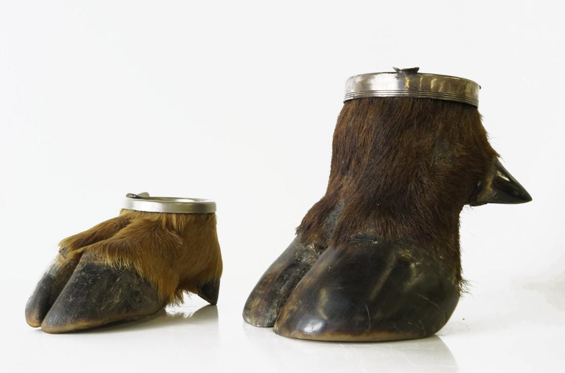 LOT (2) HOOF MOUNTED ASH TRAYS (1 of 1)