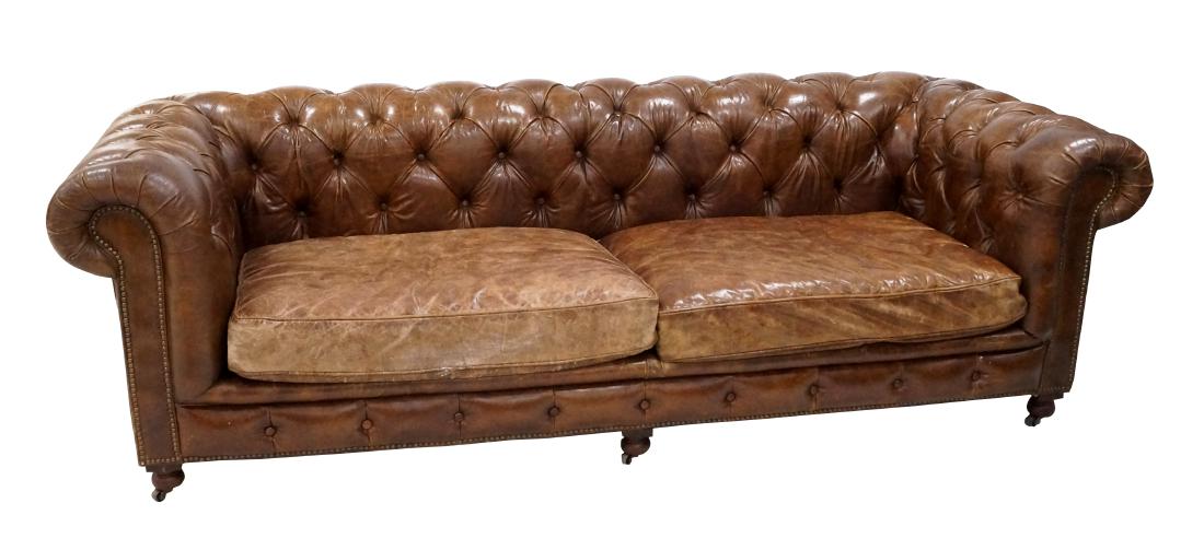 LEATHER CHESTERFIELD SOFA (1 of 3)
