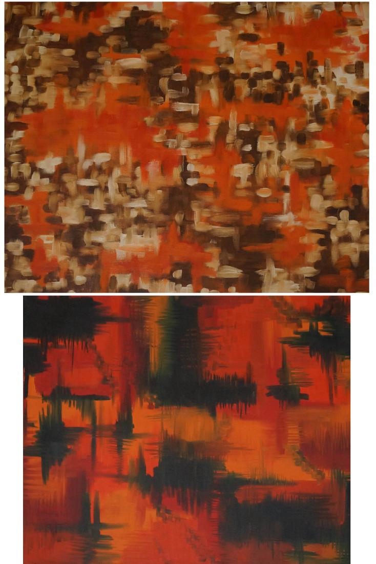 CHARLES SEIDMAN (AMERICAN 1942-), LOT (2) OIL ON CANVAS: CHARLES SEIDMAN (AMERICAN 1942-), LOT (2) OIL ON CANVAS INCLUDING "ETUDE D'AMOUR", SIGNED 1963. 24 X 30"