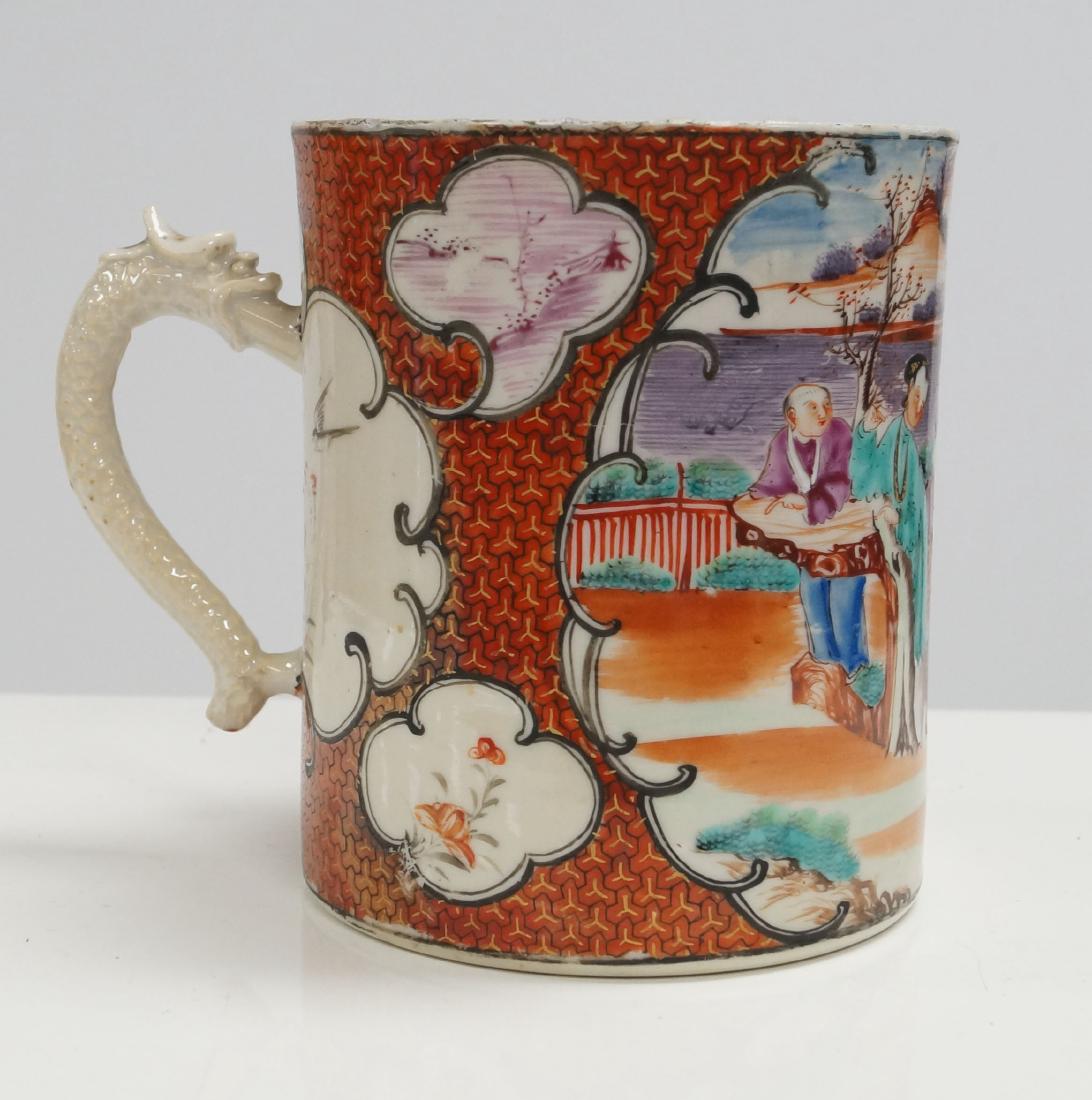 CHINESE EXPORT PORCELAIN MANDARIN CIDER CAN, 18/19TH (1 of 2)