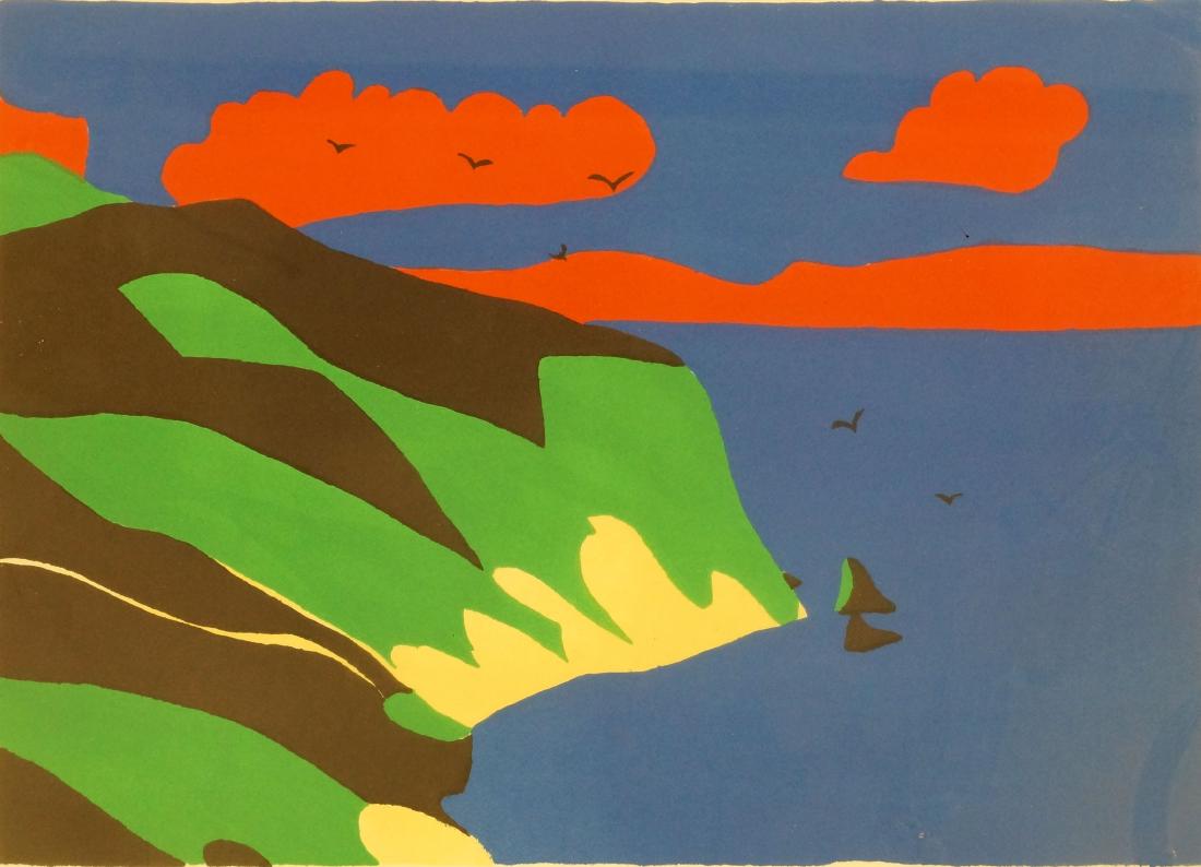 PHILLIP SUTTON (BRITISH 1929-), SERIGRAPH, "ST. MAWES", (1 of 1)