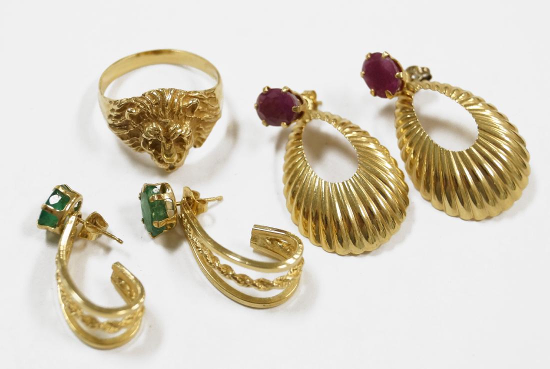 LOT ASSORTED 14K YELLOW GOLD FASHION JEWELRY INCLUDING (1 of 1)