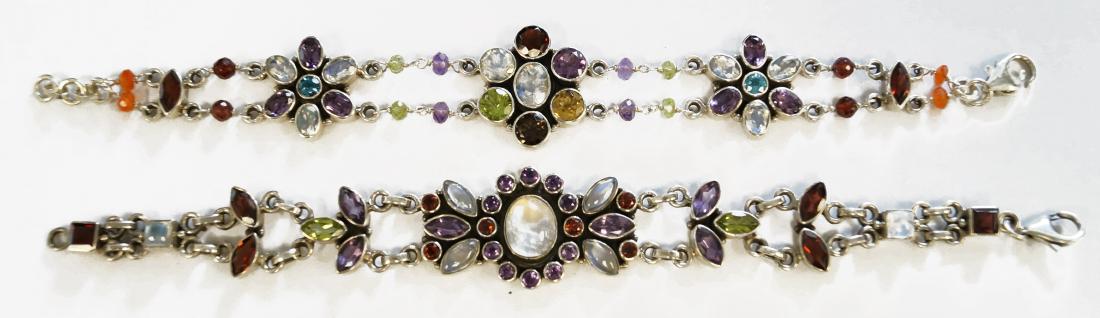 LOT (2) NICKY BUTLER STERLING AND MULTI-GEM SET (1 of 1)