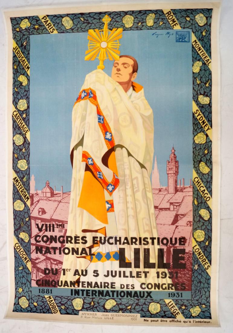 EUGENE NYS (FRENCH 20TH CENTURY) LITHOGRAPHIC POSTER, (1 of 1)