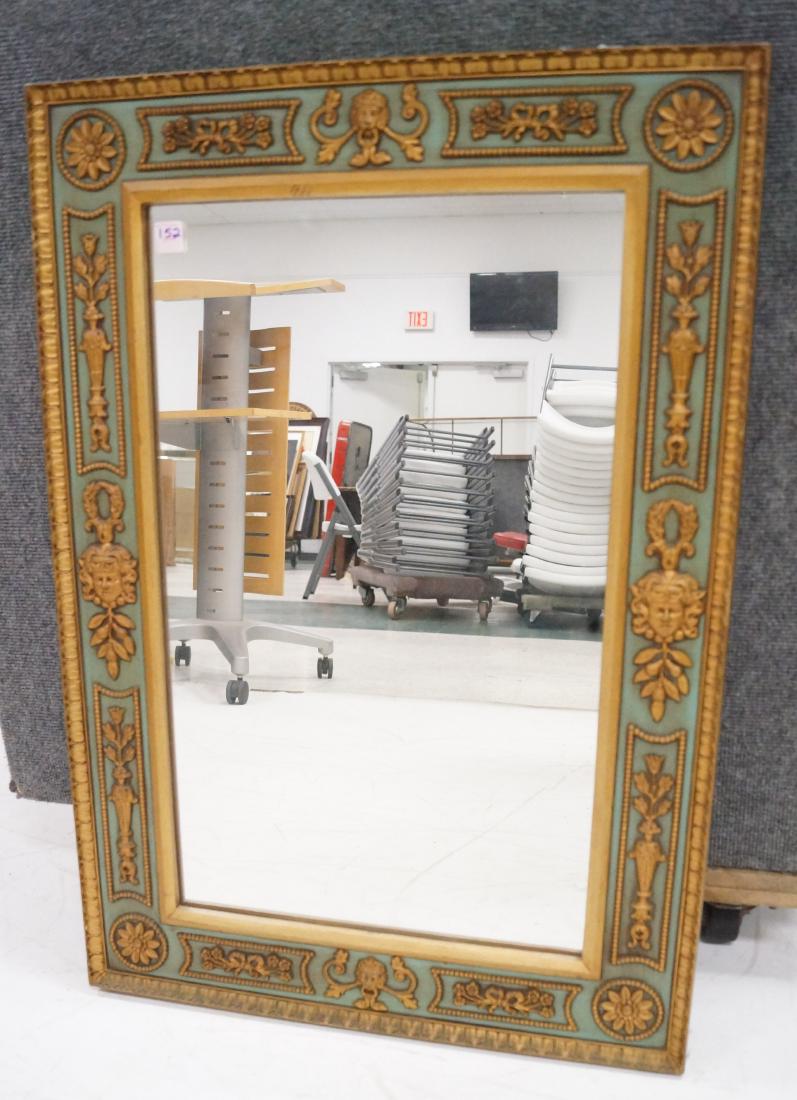 FRENCH STYLE GILT DECORATED FRAMED MIRROR. 34 X 23 1/2" (1 of 1)