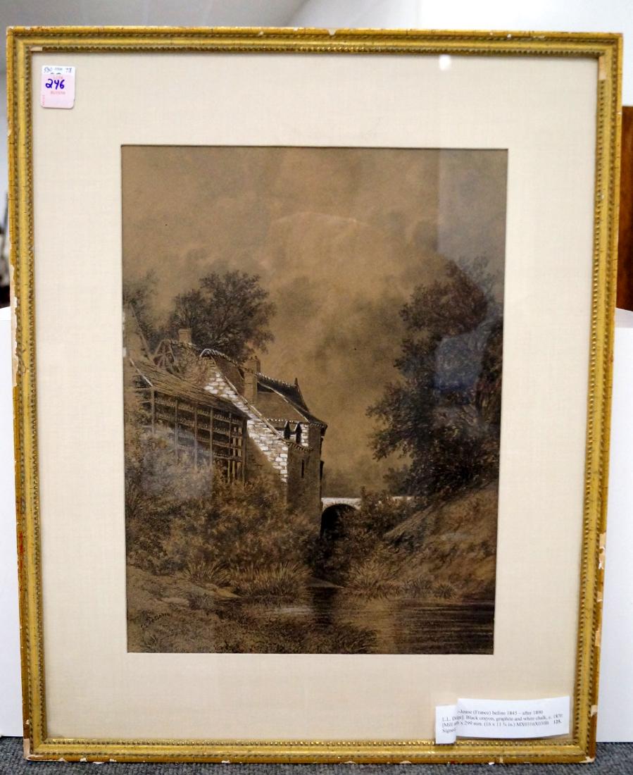 L.L. DESSORINS-JEUNE (FRENCH 1845-1890), BLACK CRAYON, (1 of 1)