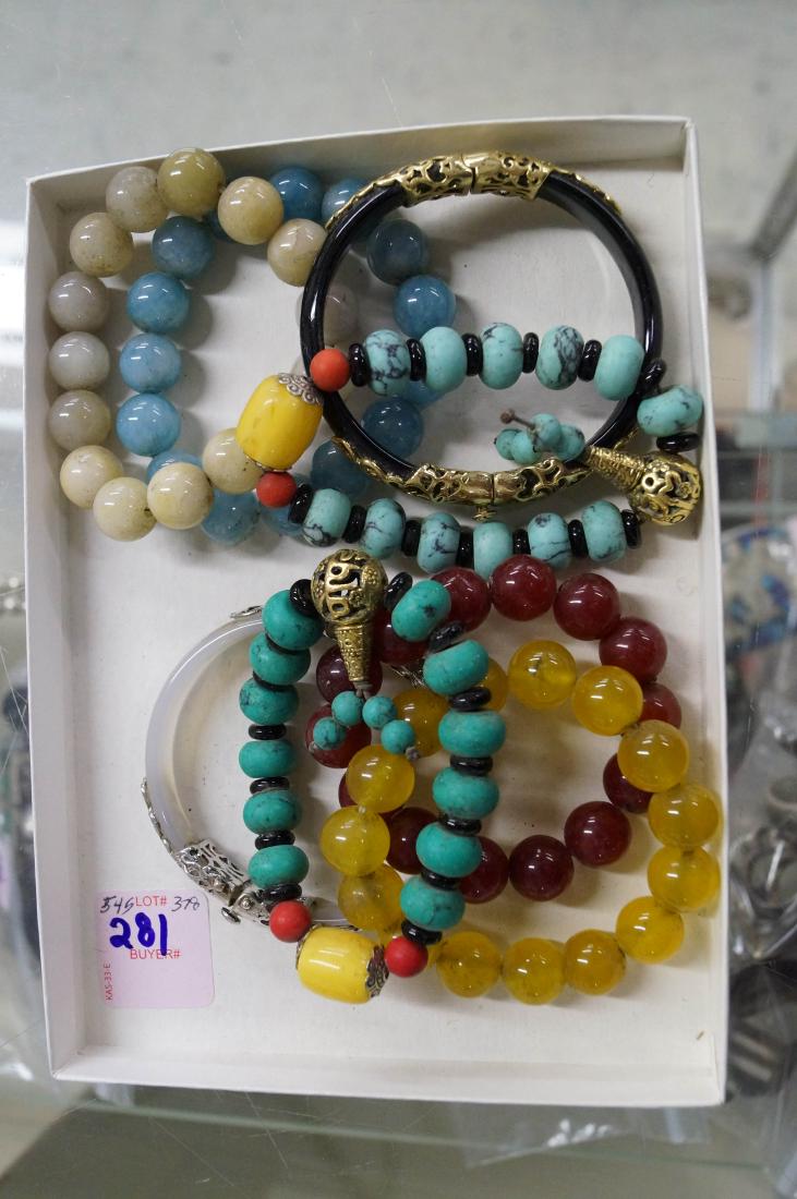 LOT (8) CHINESE/TIBETAN WORRY BEADS AND HINGED (1 of 1)