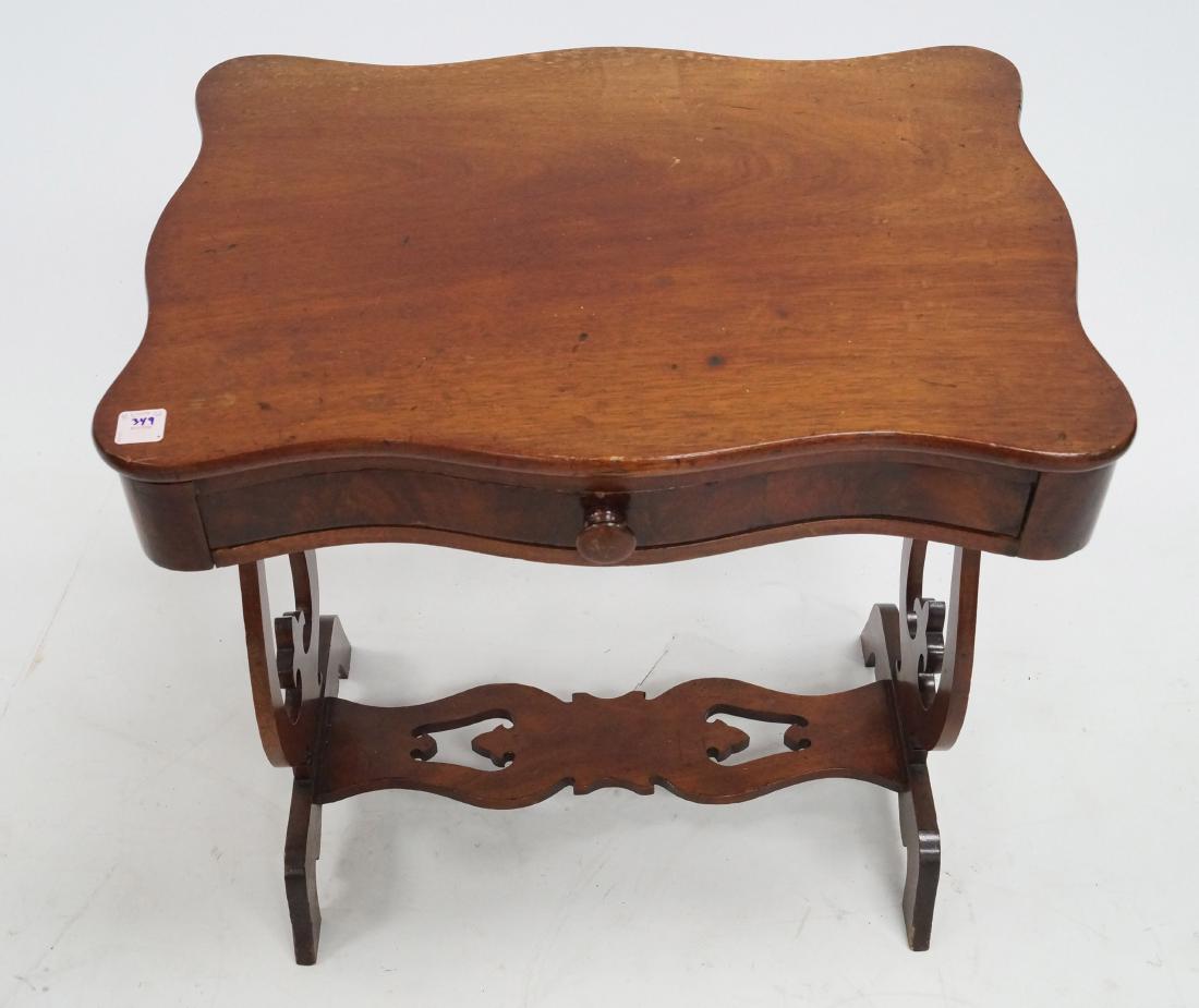 VICTORIAN CARVED WALNUT SINGLE DRAWER STAND, 19TH (1 of 1)