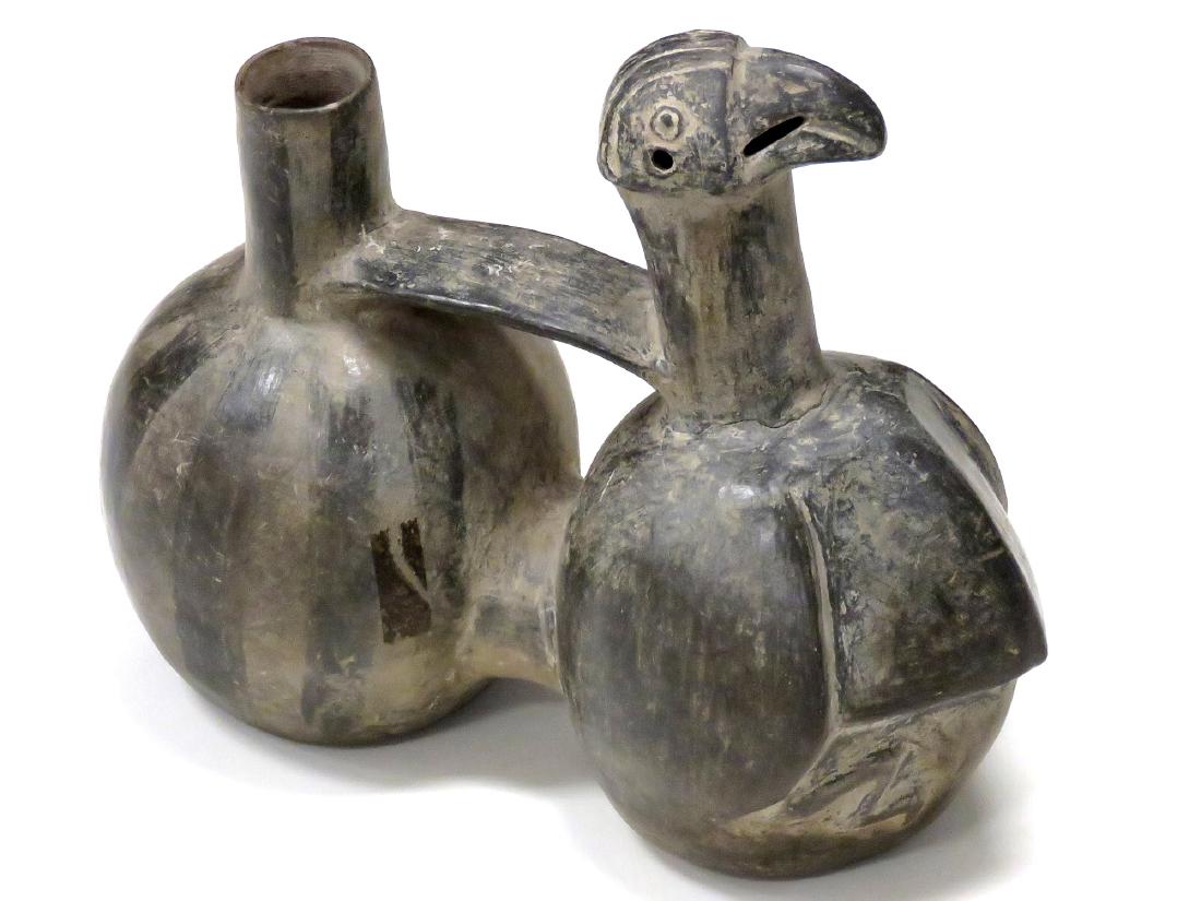 CHIMU, PERU, PRE-COLUMBIAN BLACKWARE POTTERY FIGURAL (1 of 6)