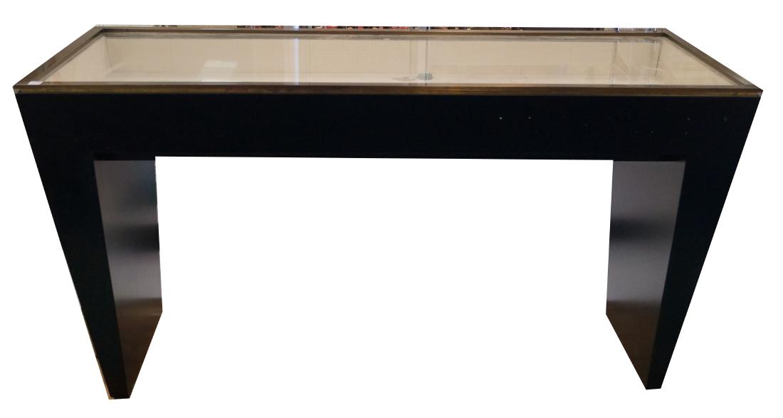 DESIGNER BRONZE/LAMINATE SHOW CASE. HEIGHT 33"; TOP 25 (1 of 1)