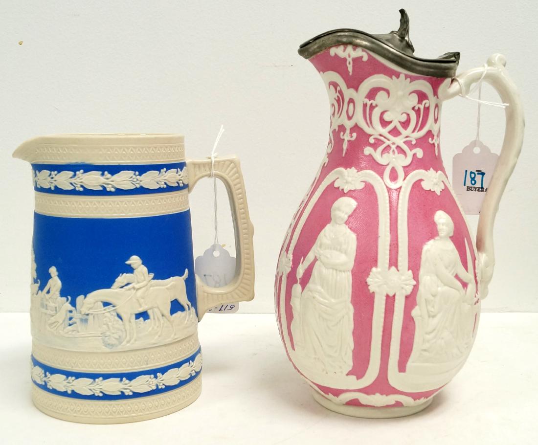 LOT (2) ENGLISH PARIAN PITCHERS, 19TH CENTURY INCLUDING (1 of 1)