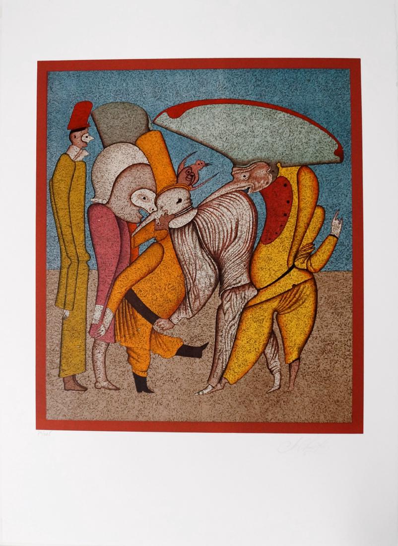 MIKHAIL CHEMIAKIN (RUSSIAN 1943-), COLORED LITHOGRAPH, (1 of 1)