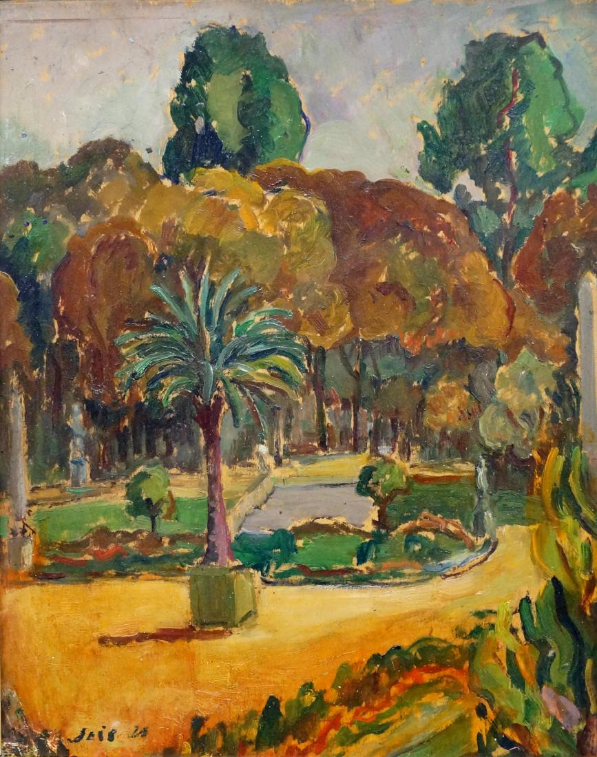 FRENCH SCHOOL (20TH CENTURY), OIL ON PANEL, VIEW ON THE (1 of 2)