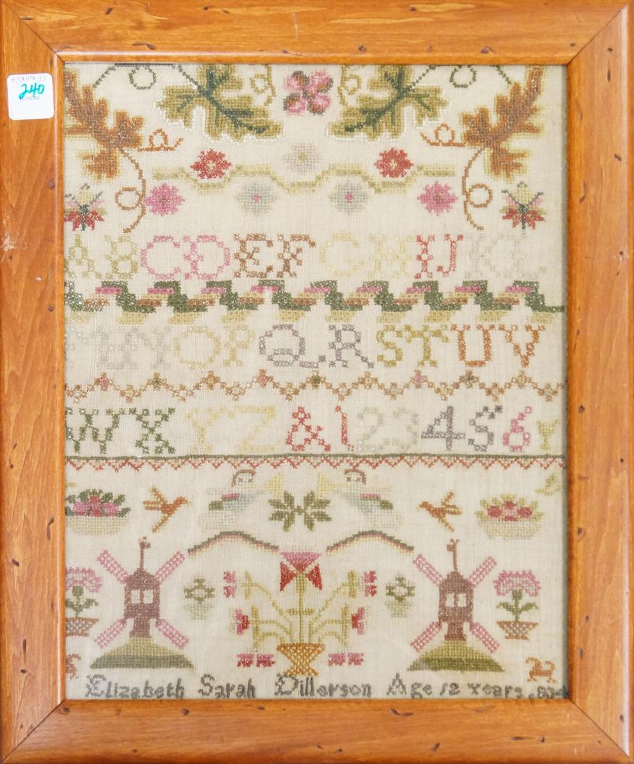 ALPHA/NUMERIC SAMPLER, ELIZABETH SARAH DILLERSON, AGE (1 of 1)
