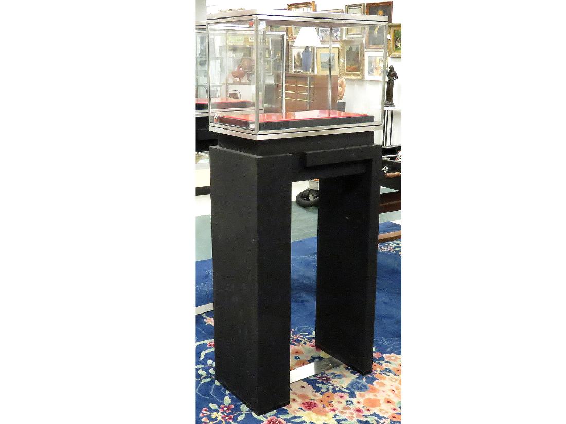 ITALIAN LED DISPLAY CASE. HEIGHT 69"; WIDTH 27 1/2" (1 of 3)