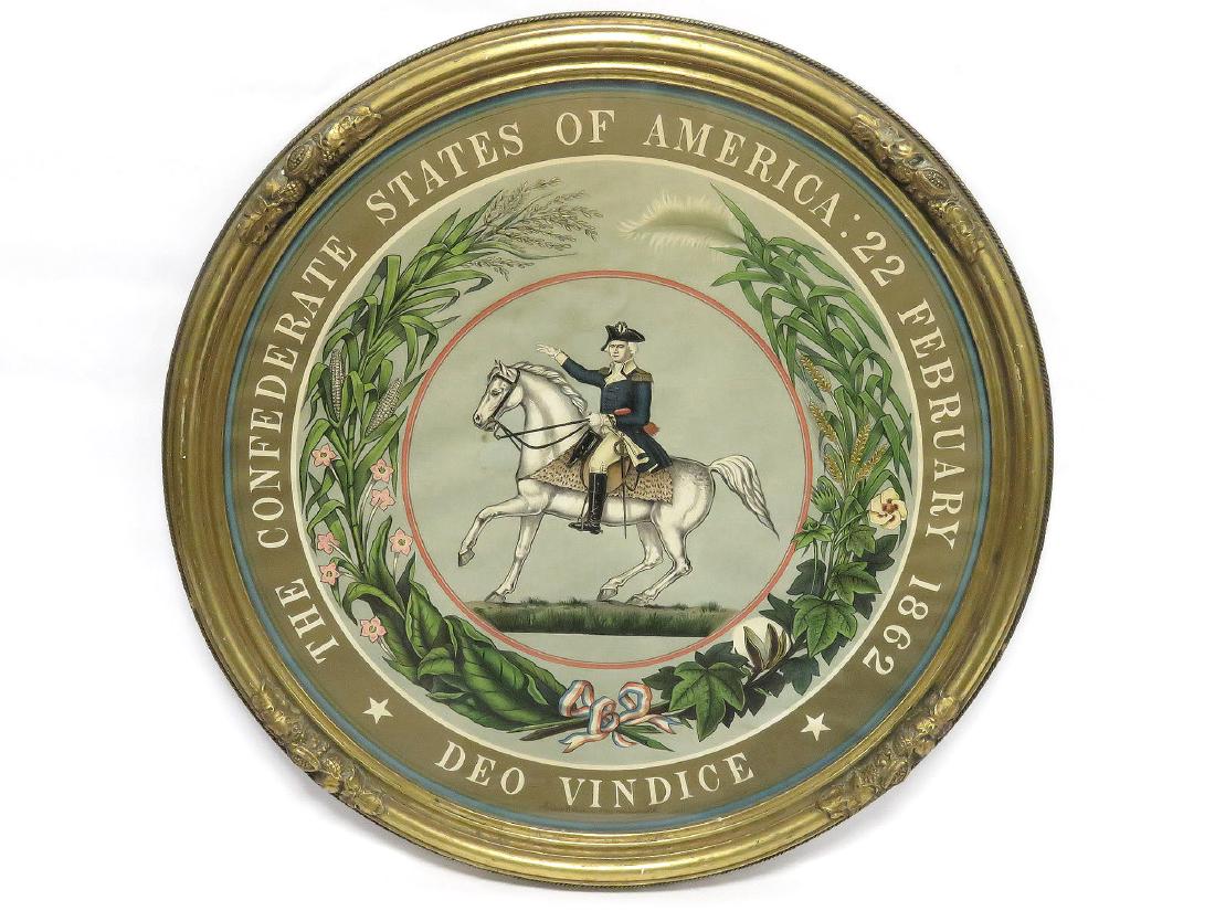 LITHOGRAPH, "DEO VINDICE" THE CONFEDERATE STATES OF
