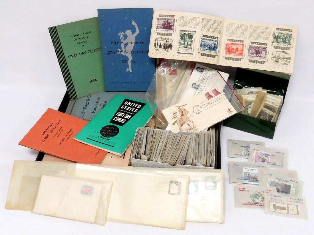 LOT ASSORTED STAMPS, STAMPED COVERS AND BOOKS (1 of 6)