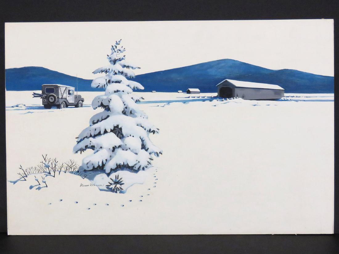 STEVAN DOHANOS (AMERICAN 1907-1994), GOUACHE ON ARTIST (1 of 3)