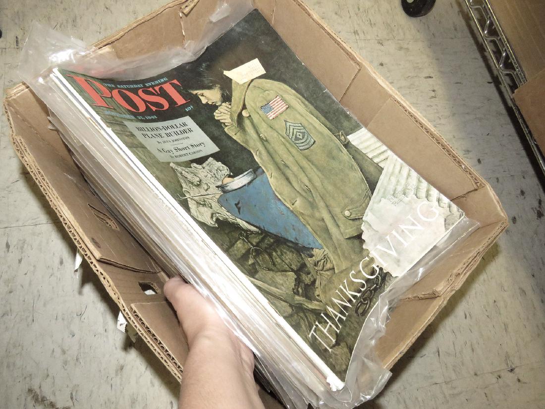 LOT APPROXIMATELY (36) 1941-49 SATURDAY EVENING POST: LOT APPROXIMATELY (36) 1941-49 SATURDAY EVENING POST MAGAZINES, (NORMAN ROCKWELL COVERS)