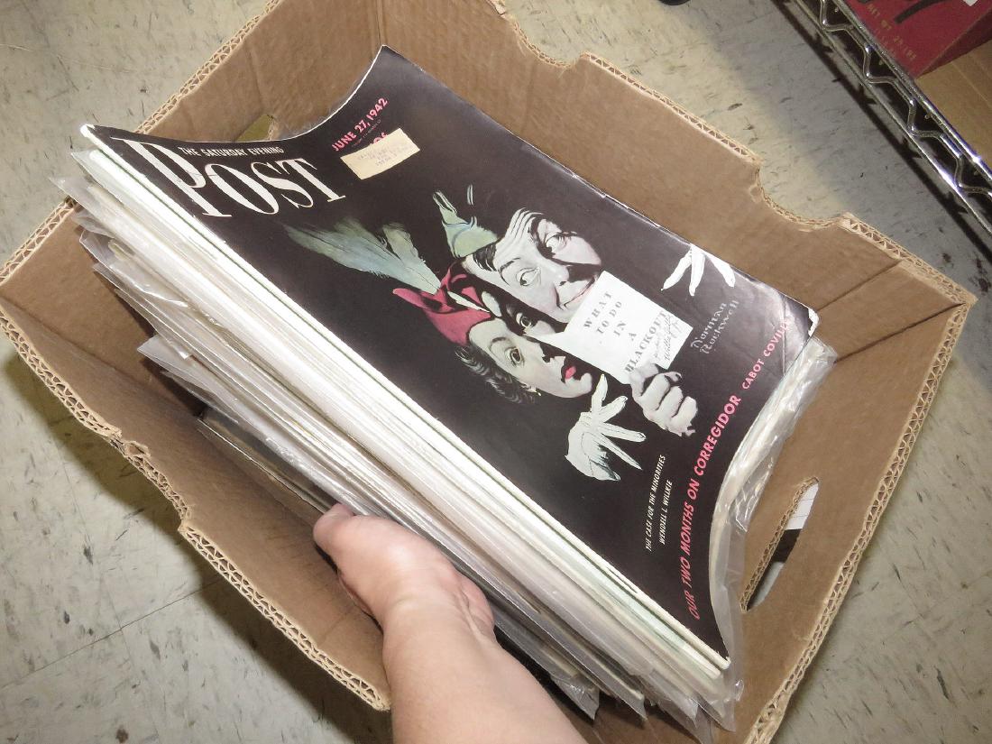 LOT APPROXIMATELY (39) 1941-49 SATURDAY EVENING POST: LOT APPROXIMATELY (39) 1941-49 SATURDAY EVENING POST MAGAZINES (NORMAN ROCKWELL COVERS)