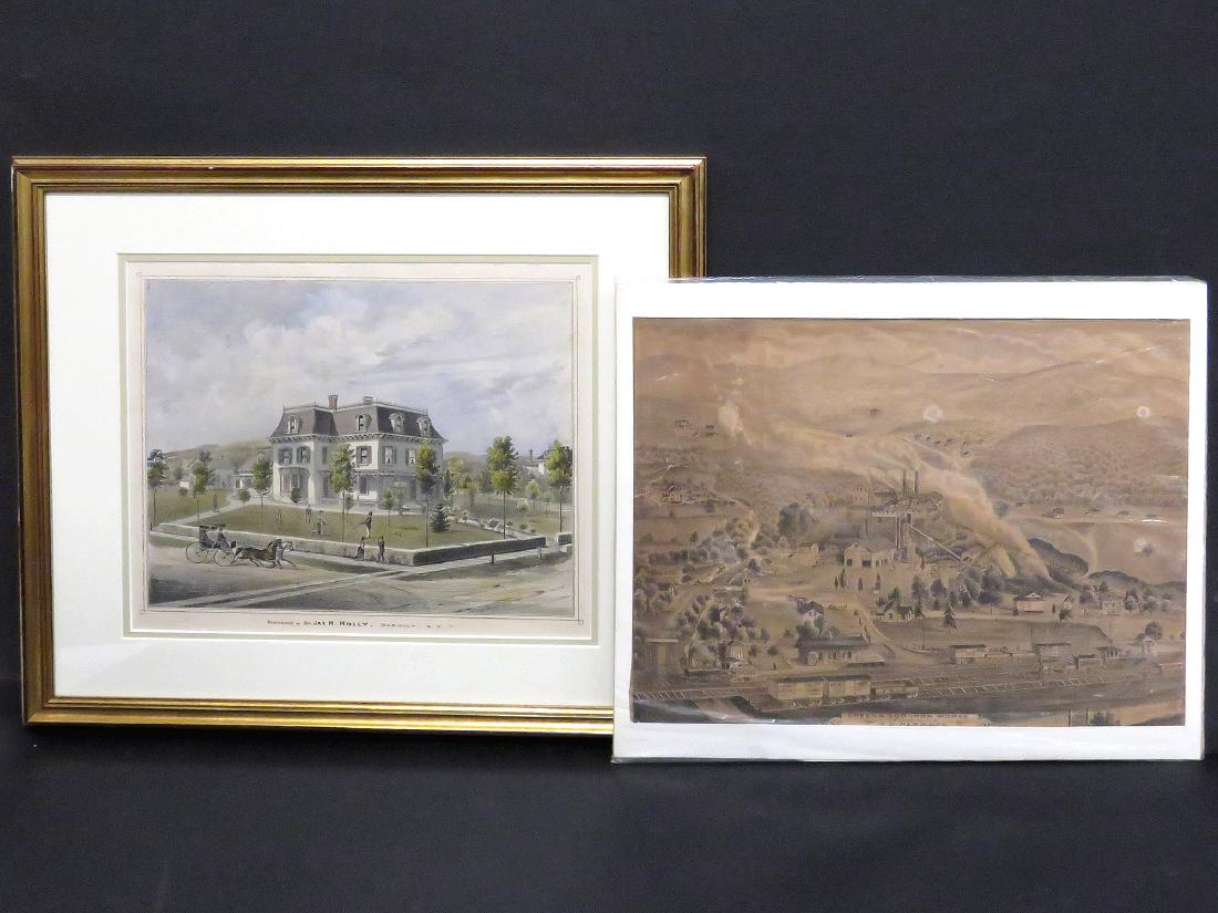 LOT (2) LITHOGRAPHS FROM BEERS ATLAS OF ORANGE COUNTY, (1 of 1)