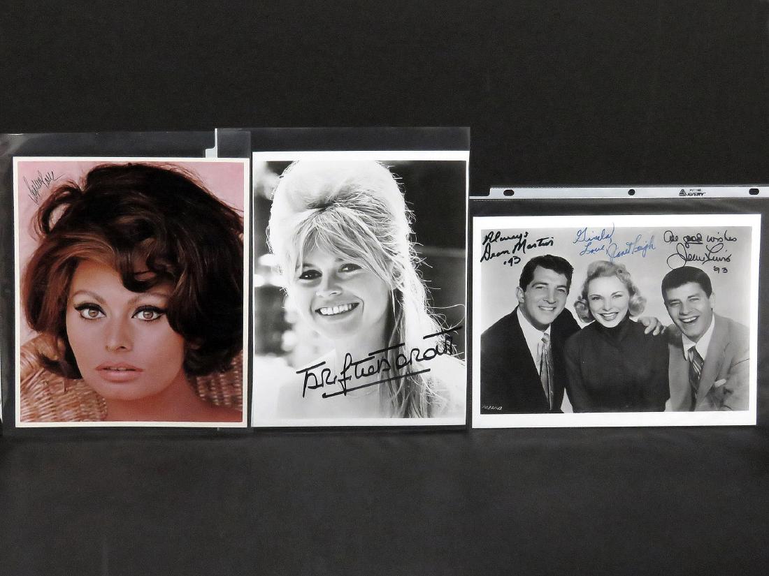 LOT (3) SIGNED PHOTOGRAPHS INCLUDING BRIGETTE BARDOT, (1 of 4)