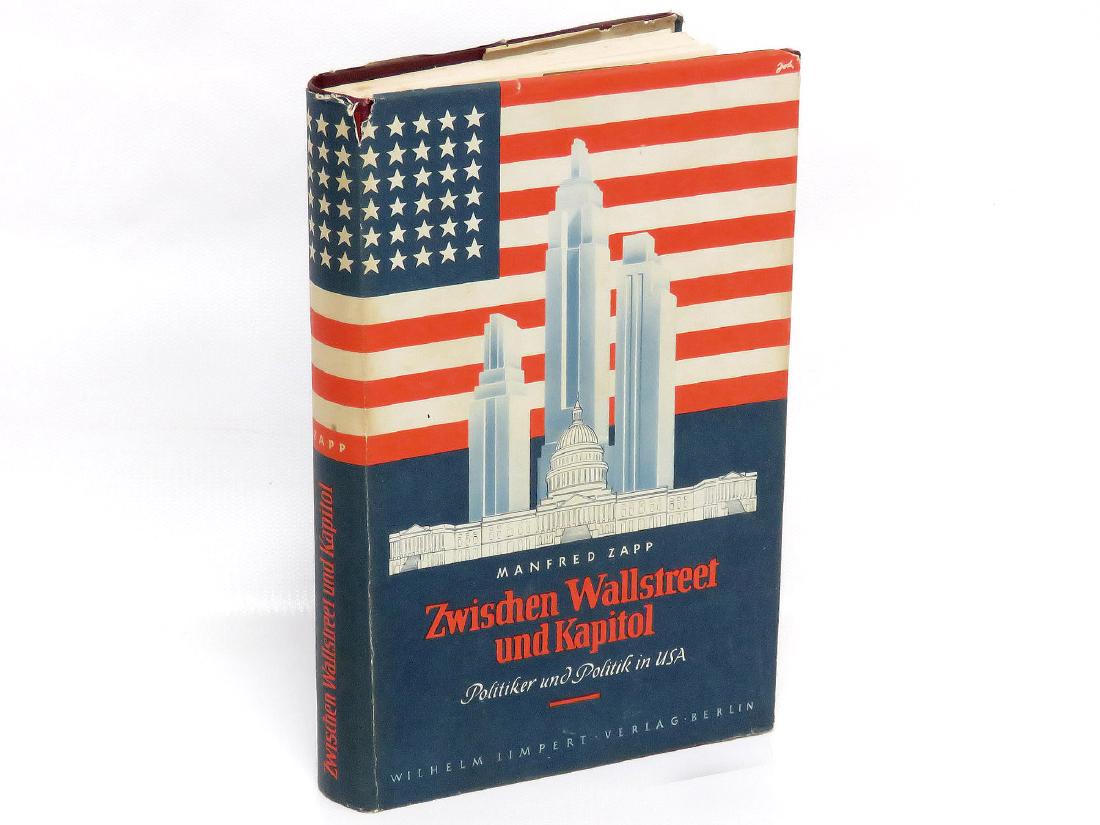 GERMAN WWII PERIOD ANTI-AMERICAN BOOK, "BETWEEN WALL (1 of 5)